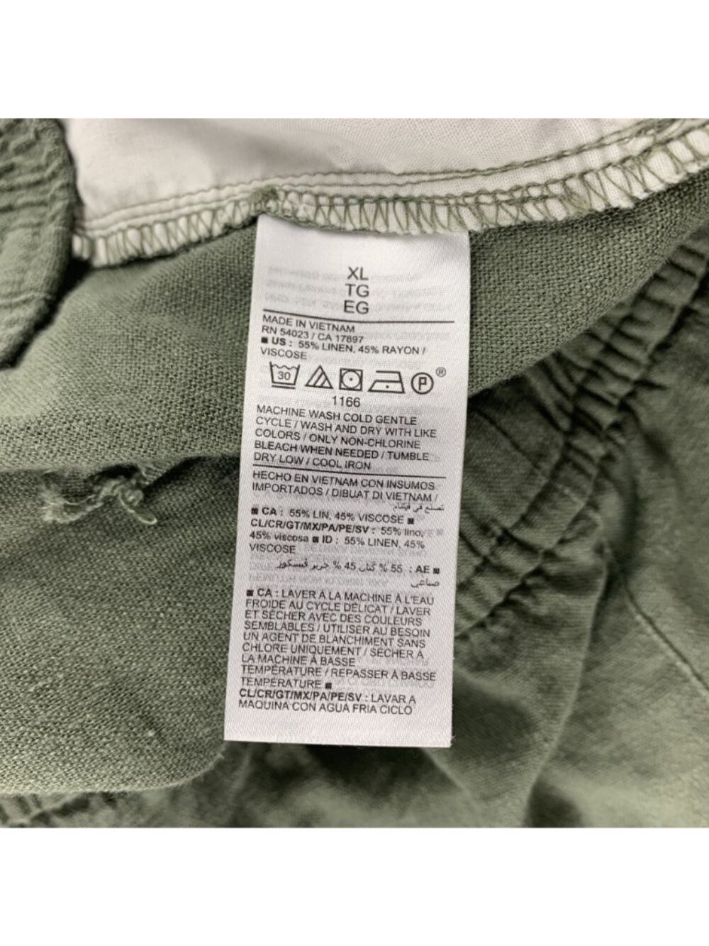 Old Navy Arugula Linen Blend Pull On Shorts XL - Picture 4 of 5